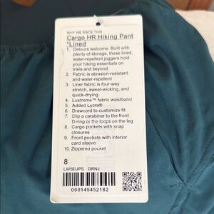 Cargo HR Hiking Pant Lined